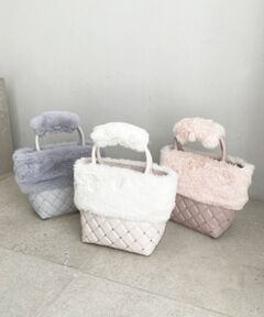 MAJESTIC LEGON / マジェスティックレゴン トートバッグ | キルティングビジューファーバッグ