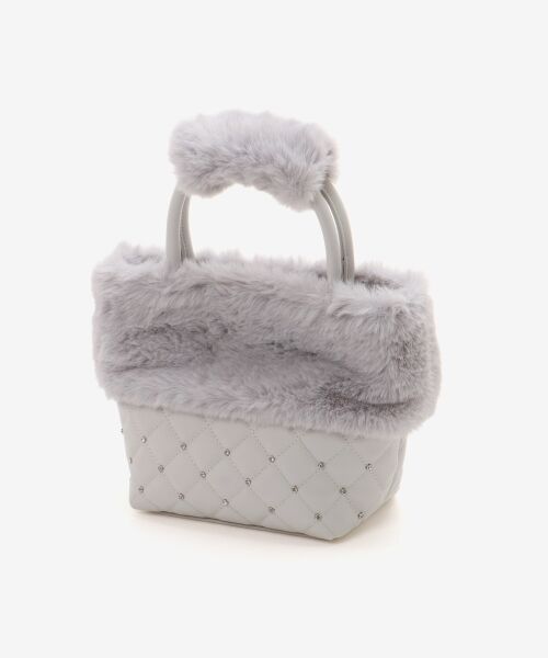 MAJESTIC LEGON / マジェスティックレゴン トートバッグ | キルティングビジューファーバッグ | 詳細14