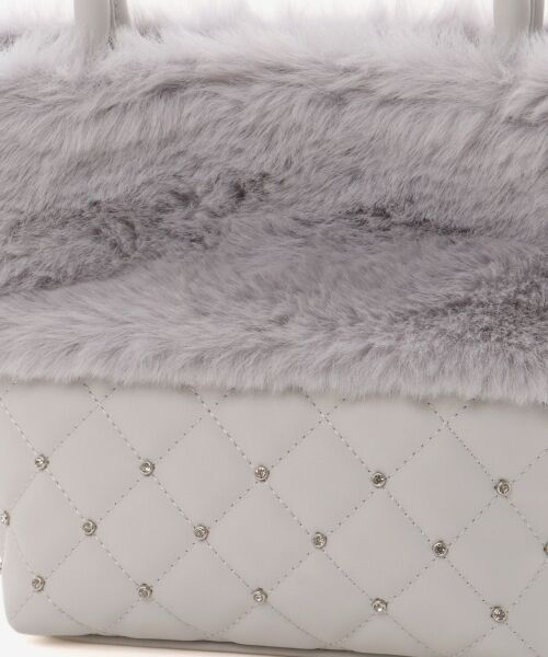 MAJESTIC LEGON / マジェスティックレゴン トートバッグ | キルティングビジューファーバッグ | 詳細21