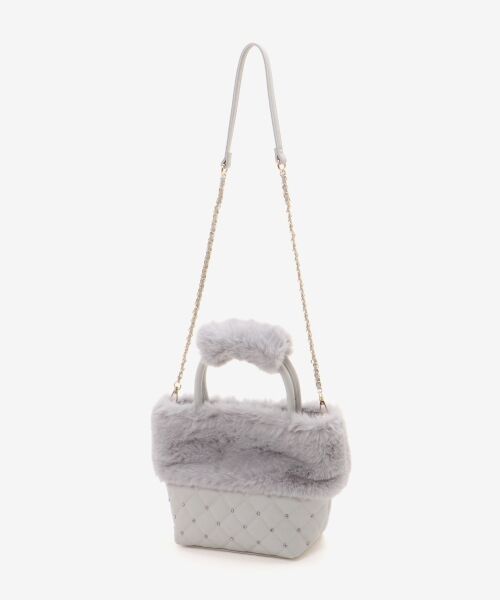 MAJESTIC LEGON / マジェスティックレゴン トートバッグ | キルティングビジューファーバッグ | 詳細23