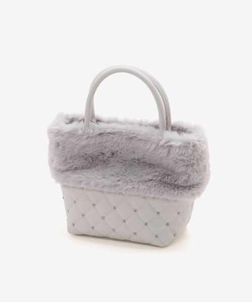 MAJESTIC LEGON / マジェスティックレゴン トートバッグ | キルティングビジューファーバッグ | 詳細25