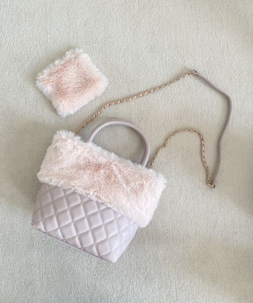 MAJESTIC LEGON / マジェスティックレゴン トートバッグ | キルティングビジューファーバッグ | 詳細9