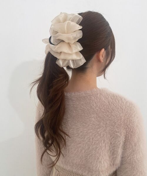 MAJESTIC LEGON/マジェスティックレゴン キラキラボリュームヘアクリップ アイボリー FREE MAJESTIC LEGON/マジェスティックレゴン キラキラボリュームヘアクリップ アイボリー FREE