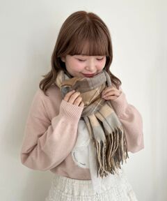 MAJESTIC LEGON / マジェスティックレゴン マフラー・ショール・スヌード・ストール | クリーミータッチチェックストール