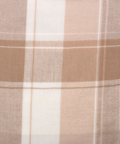 MAJESTIC LEGON / マジェスティックレゴン マフラー・ショール・スヌード・ストール | クリーミータッチチェックストール | 詳細10