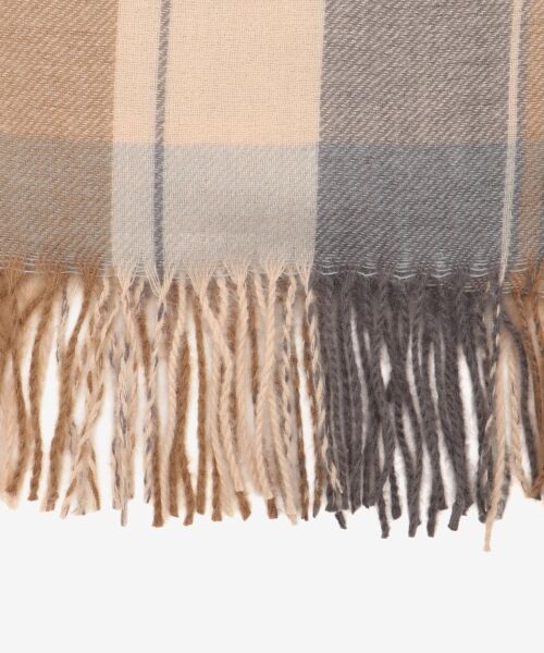 MAJESTIC LEGON / マジェスティックレゴン マフラー・ショール・スヌード・ストール | クリーミータッチチェックストール | 詳細7