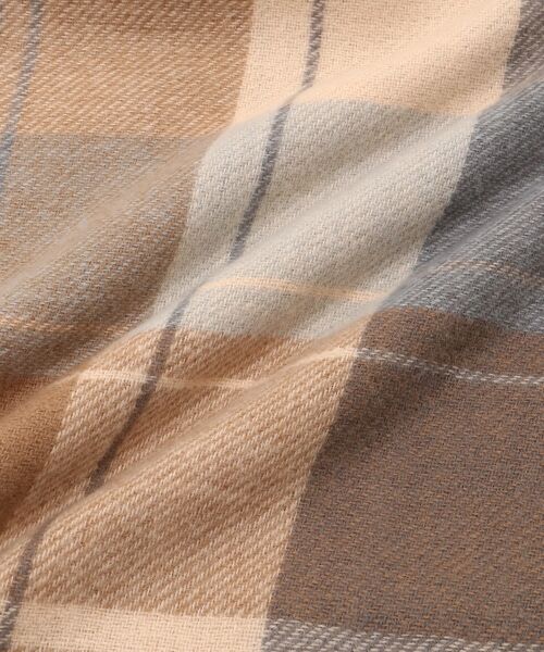 MAJESTIC LEGON / マジェスティックレゴン マフラー・ショール・スヌード・ストール | クリーミータッチチェックストール | 詳細8