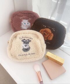 MAJESTIC LEGON / マジェスティックレゴン ポーチ | ボア刺繍ポーチ