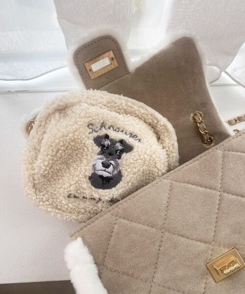 MAJESTIC LEGON / マジェスティックレゴン ポーチ | ボア刺繍ポーチ | 詳細1