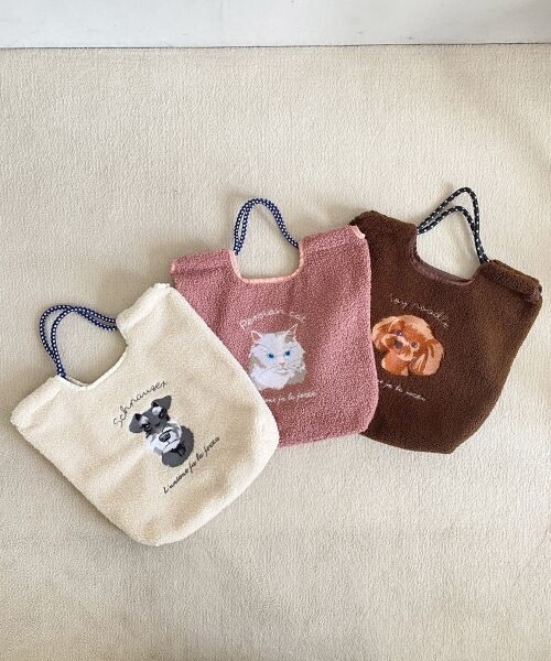 MAJESTIC LEGON / マジェスティックレゴン トートバッグ | アニマル刺繍ボアトートバッグ | 詳細1