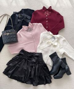 MAJESTIC LEGON / マジェスティックレゴン カーディガン・ボレロ | バックリボンショートカーディガン