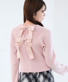 MAJESTIC LEGON / マジェスティックレゴン カーディガン・ボレロ | バックリボンショートカーディガン