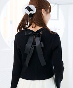 MAJESTIC LEGON / マジェスティックレゴン カーディガン・ボレロ | バックリボンショートカーディガン