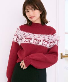 MAJESTIC LEGON / マジェスティックレゴン ニット・セーター | ネコチャンジャカードトップス