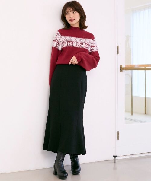 MAJESTIC LEGON / マジェスティックレゴン ニット・セーター | ネコチャンジャカードトップス | 詳細16