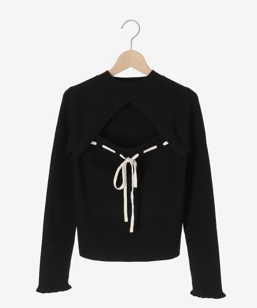 MAJESTIC LEGON / マジェスティックレゴン ニット・セーター | デコルテオープンリボンニット | 詳細23