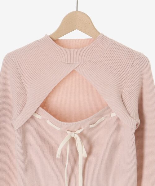 MAJESTIC LEGON / マジェスティックレゴン ニット・セーター | デコルテオープンリボンニット | 詳細25