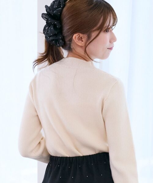 MAJESTIC LEGON / マジェスティックレゴン ニット・セーター | デコルテオープンリボンニット | 詳細6