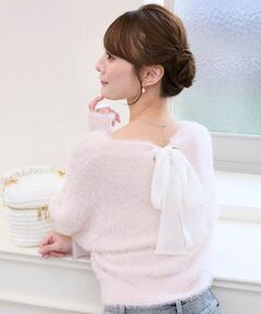 MAJESTIC LEGON / マジェスティックレゴン ニット・セーター | バックリボンシャギーニット