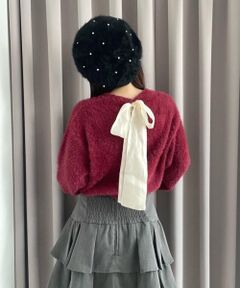 MAJESTIC LEGON / マジェスティックレゴン ニット・セーター | バックリボンシャギーニット