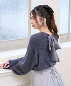 MAJESTIC LEGON / マジェスティックレゴン ニット・セーター | バックリボンシャギーニット