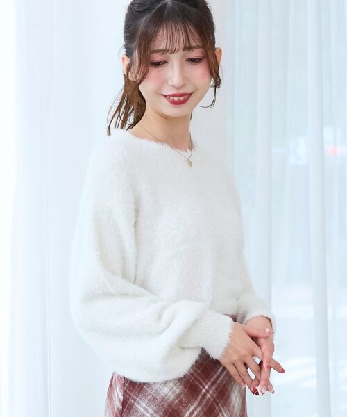 MAJESTIC LEGON / マジェスティックレゴン ニット・セーター | バックリボンシャギーニット | 詳細6