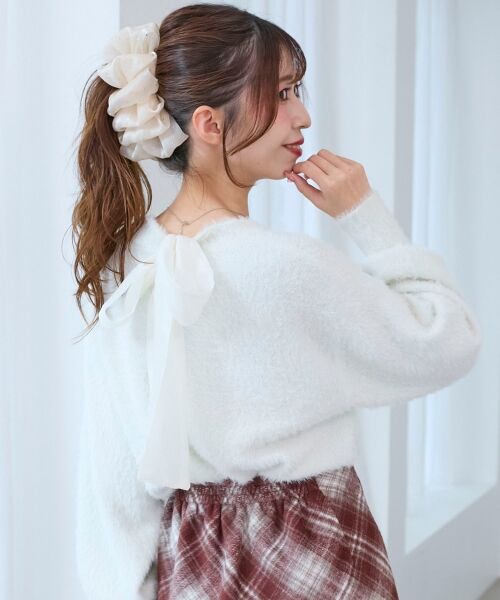 MAJESTIC LEGON / マジェスティックレゴン ニット・セーター | バックリボンシャギーニット | 詳細7