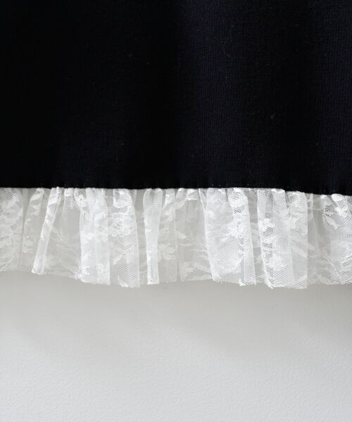 MAJESTIC LEGON / マジェスティックレゴン ニット・セーター | レースドッキングVネックニット | 詳細22