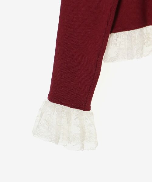 MAJESTIC LEGON / マジェスティックレゴン ニット・セーター | レースドッキングVネックニット | 詳細28