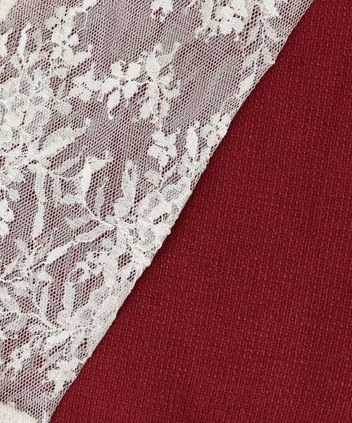 MAJESTIC LEGON / マジェスティックレゴン ニット・セーター | レースドッキングVネックニット | 詳細29