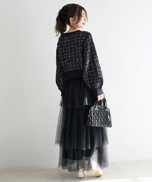 MAJESTIC LEGON / マジェスティックレゴン カーディガン・ボレロ | アソートボタンツイードニットカーデ | 詳細21