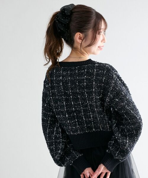 MAJESTIC LEGON / マジェスティックレゴン カーディガン・ボレロ | アソートボタンツイードニットカーデ | 詳細24