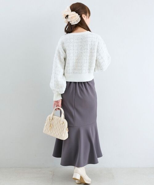 MAJESTIC LEGON / マジェスティックレゴン カーディガン・ボレロ | アソートボタンツイードニットカーデ | 詳細3