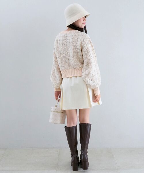 MAJESTIC LEGON / マジェスティックレゴン カーディガン・ボレロ | アソートボタンツイードニットカーデ | 詳細8