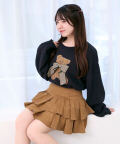 MAJESTIC LEGON / マジェスティックレゴン ニット・セーター | リボン付きくまちゃんニット