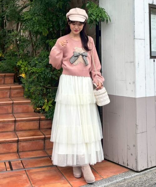 MAJESTIC LEGON / マジェスティックレゴン ニット・セーター | リボン付きくまちゃんニット | 詳細17