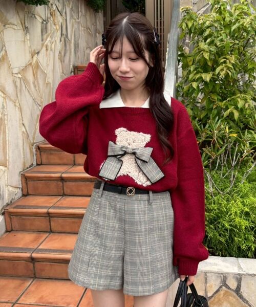 MAJESTIC LEGON / マジェスティックレゴン ニット・セーター | リボン付きくまちゃんニット | 詳細27
