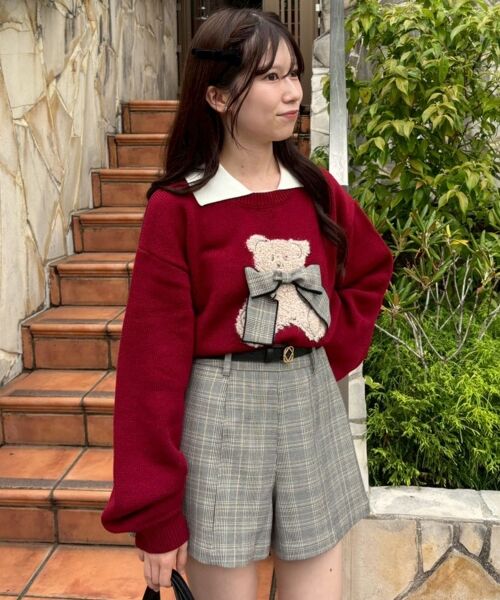 MAJESTIC LEGON / マジェスティックレゴン ニット・セーター | リボン付きくまちゃんニット | 詳細28