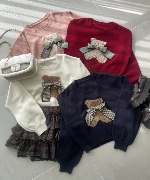 MAJESTIC LEGON / マジェスティックレゴン ニット・セーター | リボン付きくまちゃんニット | 詳細4