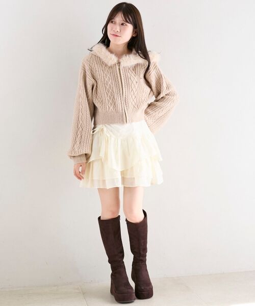 MAJESTIC LEGON / マジェスティックレゴン ミニ・ひざ丈スカート | アシメドロストスカパン | 詳細1