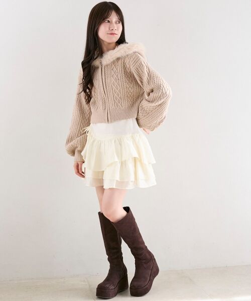 MAJESTIC LEGON / マジェスティックレゴン ミニ・ひざ丈スカート | アシメドロストスカパン | 詳細2