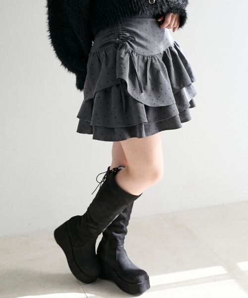 MAJESTIC LEGON / マジェスティックレゴン ミニ・ひざ丈スカート | アシメドロストスカパン | 詳細20