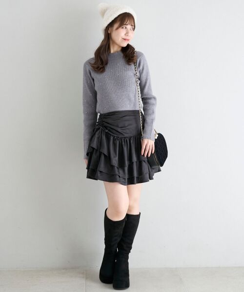 MAJESTIC LEGON / マジェスティックレゴン ミニ・ひざ丈スカート | アシメドロストスカパン | 詳細23