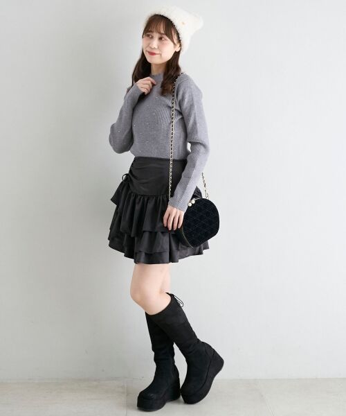 MAJESTIC LEGON / マジェスティックレゴン ミニ・ひざ丈スカート | アシメドロストスカパン | 詳細24