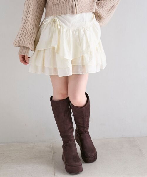 MAJESTIC LEGON / マジェスティックレゴン ミニ・ひざ丈スカート | アシメドロストスカパン | 詳細4