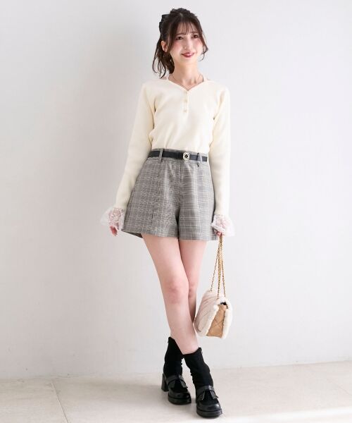 MAJESTIC LEGON / マジェスティックレゴン ショート・ハーフ・半端丈パンツ | ベルト付きショートパンツ | 詳細1