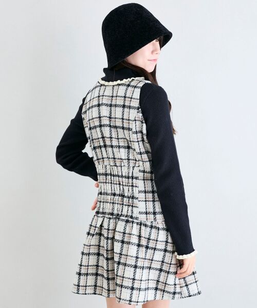 MAJESTIC LEGON / マジェスティックレゴン ミニ丈・ひざ丈ワンピース | フロントリボンチェックミニジャンスカ | 詳細6