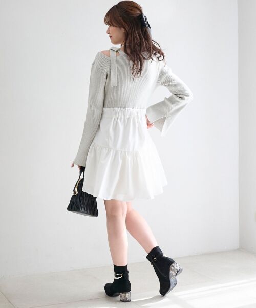 MAJESTIC LEGON / マジェスティックレゴン ミニ丈・ひざ丈ワンピース | ショルダーリボンコルセットミニワンピ | 詳細13