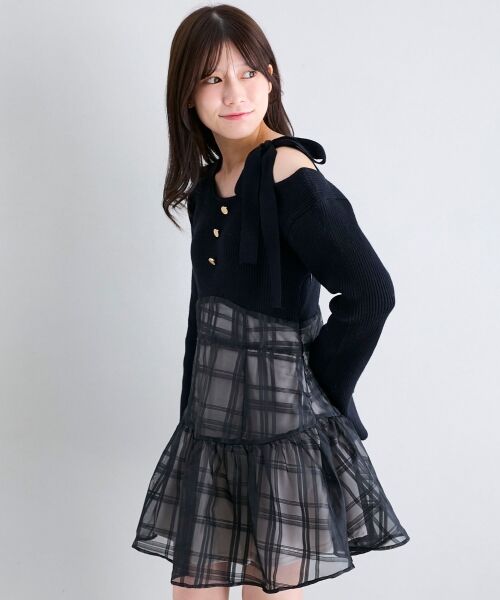 MAJESTIC LEGON / マジェスティックレゴン ミニ丈・ひざ丈ワンピース | ショルダーリボンコルセットミニワンピ | 詳細24