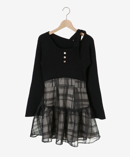 MAJESTIC LEGON / マジェスティックレゴン ミニ丈・ひざ丈ワンピース | ショルダーリボンコルセットミニワンピ | 詳細29